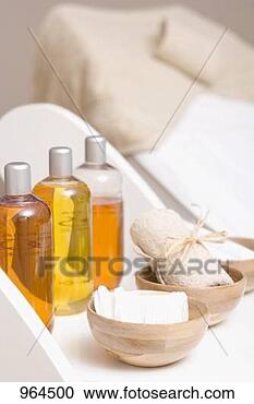 Stock Photography - various body oils 
and equipment 
for beauty treatments. 
fotosearch - search 
stock photos, 
pictures, images, 
and photo clipart