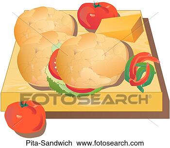 Clip Art - pita sandwich. 
fotosearch - search 
clipart, illustration, 
drawings and vector 
eps graphics images