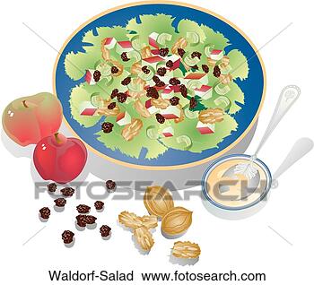 Clipart of Waldorf Salad