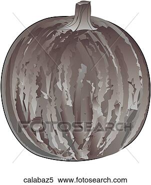 Stock Illustration - calabaza-one b&w. 
fotosearch - search 
clipart, illustration, 
drawings and vector 
eps graphics images