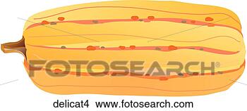 Stock Illustration - delicata squash-one. 
fotosearch - search 
clipart, illustration, 
drawings and vector 
eps graphics images