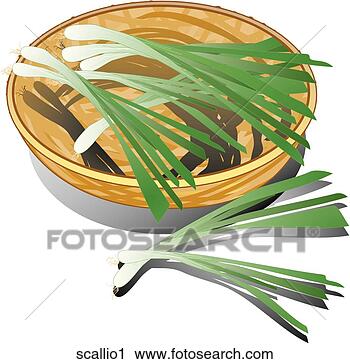 Clipart - scallions-composition. 
fotosearch - search 
clipart, illustration, 
drawings and vector 
eps graphics images