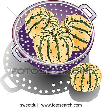Clipart - sweet dumpling 
squash-composition. 
fotosearch - search 
clipart, illustration, 
drawings and vector 
eps graphics images