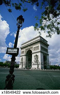 Stock Photo - france, paris, 
arc de triomphe, 
street lamp in 
foreground. fotosearch 
- search stock 
photos, pictures, 
images, and photo 
clipart