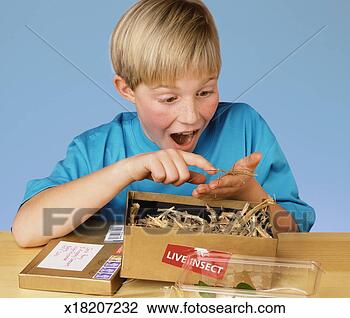 Stock Photo - teenage boy (15-17) 
holding stick 
insect, shocked 
expression on 
face. fotosearch 
- search stock 
photos, pictures, 
images, and photo 
clipart