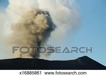 Stock Photography - vanuatu, tafea, 
tanna island, 
smoke coming from 
yasur volcano. 
fotosearch - search 
stock photos, 
pictures, images, 
and photo clipart