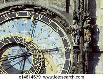 Stock Photograph - czech republic, 
prague, town hall, 
astronomical clock 
face, close-up. 
fotosearch - search 
stock photos, 
pictures, images, 
and photo clipart