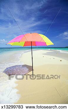 Stock Photo - grenada, beach 
umbrella on sand 
bar. fotosearch 
- search stock 
photos, pictures, 
images, and photo 
clipart