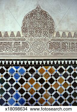 Stock Photo - spain, andalucia, 
granada, alhambra, 
interior, decorative 
tiles. fotosearch 
- search stock 
photos, pictures, 
images, and photo 
clipart