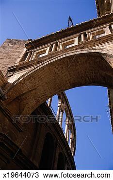 Stock Photo - spain, valencia, 
archway between 
valencia cathedral 
and bell tower. 
fotosearch - search 
stock photos, 
pictures, images, 
and photo clipart