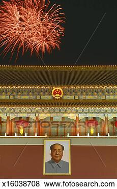 Stock Photo - china, beijing, 
forbidden city, 
gate of heavenly 
peace, with fireworks. 
fotosearch - search 
stock photos, 
pictures, images, 
and photo clipart