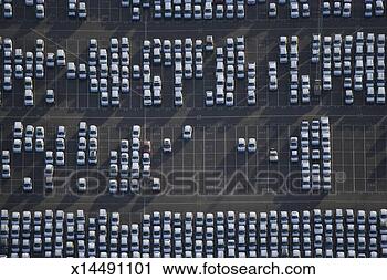 Stock Photography - storage yard for 
new imported motor 
vehicles, aerial 
view. fotosearch 
- search stock 
photos, pictures, 
images, and photo 
clipart