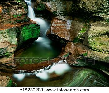 Stock Photo - usa,  pennsylvania, 
 ricketts glen 
state park,  adams 
falls (blurred. 
fotosearch - search 
stock photos, 
pictures, images, 
and photo clipart