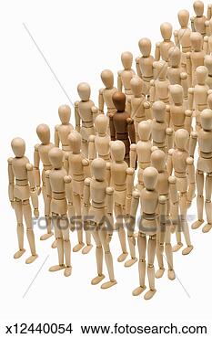 Stock Photo - group of artist 
dolls standing 
in formation, 
one of different 
colour. fotosearch 
- search stock 
photos, pictures, 
images, and photo 
clipart