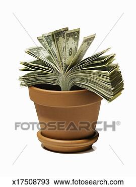 Stock Photo - money growing 
out of pot. fotosearch 
- search stock 
photos, pictures, 
images, and photo 
clipart