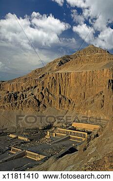 Stock Photography - egypt, thebes, 
luxor, temple 
of hatshepsut, 
elevated view. 
fotosearch - search 
stock photos, 
pictures, images, 
and photo clipart
