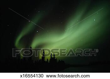 Stock Photography - usa, alaska, fairbanks, 
aurora borealis 
at night (long 
exposure). fotosearch 
- search stock 
photos, pictures, 
images, and photo 
clipart