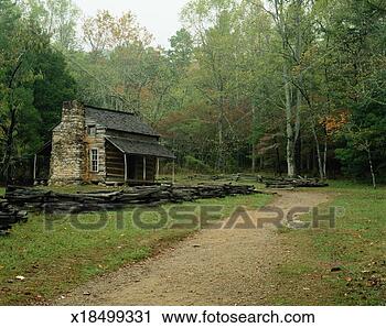 Stock Photography - usa, tennessee, 
great smoky mountains 
national park, 
john oliver cabin. 
fotosearch - search 
stock photos, 
pictures, images, 
and photo clipart