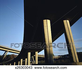 Stock Photo - curved bridges 
with clear sky, 
low angle view. 
fotosearch - search 
stock photos, 
pictures, images, 
and photo clipart