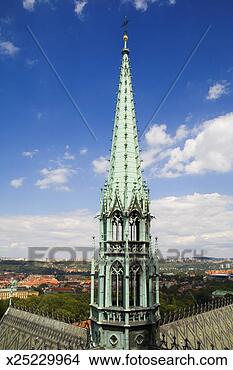 Stock Photo - czech republic, 
prague, spire 
on the gothic 
style st vitus 
cathedral. fotosearch 
- search stock 
photos, pictures, 
images, and photo 
clipart