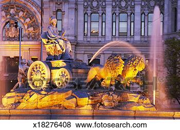 Stock Photo - spain, madrid, 
plaza and fountain 
of cibeles, close-up. 
fotosearch - search 
stock photos, 
pictures, images, 
and photo clipart
