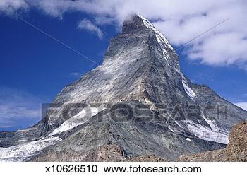 Stock Photography - switzerland, zermatt, 
hornli ridge and 
north face of 
matterhorn. fotosearch 
- search stock 
photos, pictures, 
images, and photo 
clipart