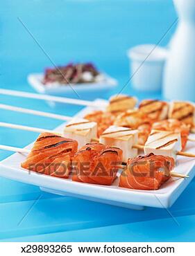 Stock Image - assorted japanese 
food chargrilled 
on wooden skewers, 
close-up. fotosearch 
- search stock 
photos, pictures, 
images, and photo 
clipart