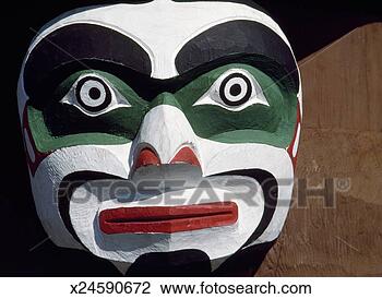 Stock Photo - native american 
totem pole face, 
close-up. fotosearch 
- search stock 
photos, pictures, 
images, and photo 
clipart