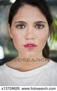 Stock Photo - young woman, portrait, 
close-up. fotosearch 
- search stock 
photos, pictures, 
images, and photo 
clipart