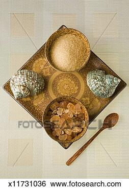 Stock Photo - asian ceramic 
bowls containing 
sugar scrub and 
bath salts. fotosearch 
- search stock 
photos, pictures, 
images, and photo 
clipart