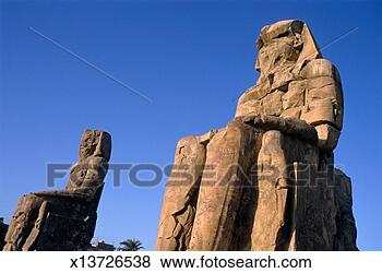 Stock Photo - egypt, luxor, 
thebes, colossi 
of memnon. fotosearch 
- search stock 
photos, pictures, 
images, and photo 
clipart
