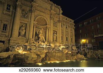 Stock Photography - italy, rome, trevi 
fountain at night. 
fotosearch - search 
stock photos, 
pictures, images, 
and photo clipart