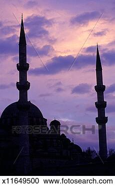 Stock Photography - turkey, istanbul, 
silhouette of 
mosque at sunset. 
fotosearch - search 
stock photos, 
pictures, images, 
and photo clipart