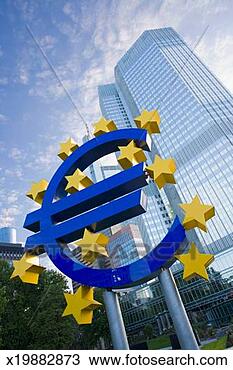 Stock Photo - germany,  hesse, 
 frankfurt,  euro 
symbol in front 
of european. fotosearch 
- search stock 
photos, pictures, 
images, and photo 
clipart
