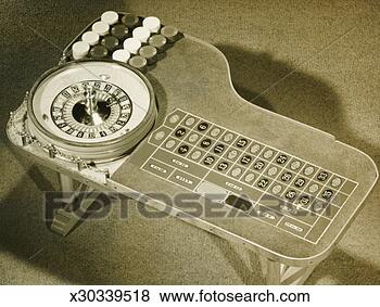 Stock Photo - roulette table, 
(b&w), elevated 
view. fotosearch 
- search stock 
photos, pictures, 
images, and photo 
clipart