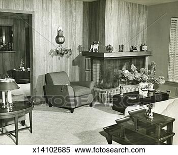 Stock Image - unoccupied, old 
fashioned living 
room, (b&w). fotosearch 
- search stock 
photos, pictures, 
images, and photo 
clipart