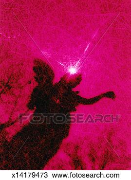 Stock Photo - silhouette of 
angel sculpture 
with sun in pink. 
fotosearch - search 
stock photos, 
pictures, images, 
and photo clipart