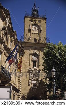 Picture - church tower in 
aix in provence, 
provence, france, 
(low angle view). 
fotosearch - search 
stock photos, 
pictures, images, 
and photo clipart