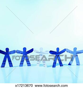 Stock Photography - close-up of paper 
chain figures. 
fotosearch - search 
stock photos, 
pictures, images, 
and photo clipart