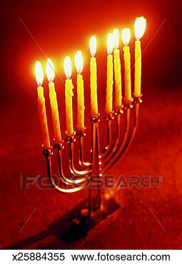 Stock Image - menorah with candles 
lighting. fotosearch 
- search stock 
photos, pictures, 
images, and photo 
clipart
