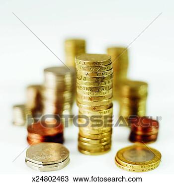 Stock Photo - close-up of stacks 
of uk coins. fotosearch 
- search stock 
photos, pictures, 
images, and photo 
clipart
