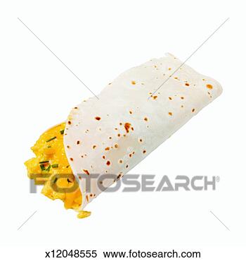 Stock Image of Close-up of breakfast burrito x12048555 - Search Stock