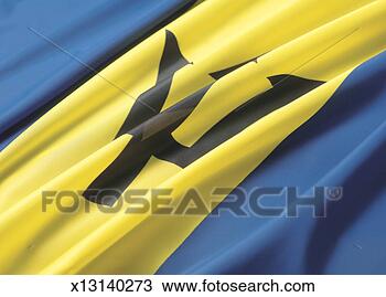 Stock Photo - flag of barbados. 
fotosearch - search 
stock photos, 
pictures, images, 
and photo clipart