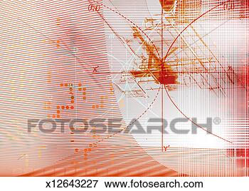 Stock Illustration - geometric graph 
superimposed on 
a digital background 
of dots and. fotosearch 
- search clipart, 
illustration, 
drawings and vector 
eps graphics images