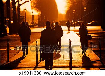 Stock Photography - sepia toned shot 
of people walking 
across a street. 
fotosearch - search 
stock photos, 
pictures, images, 
and photo clipart