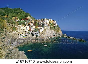 Stock Photography - village of riomaggiore 
on the italian 
riviera, italy. 
fotosearch - search 
stock photos, 
pictures, images, 
and photo clipart