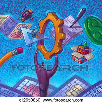 Stock Illustration - production process. 
fotosearch - search 
clipart, illustration, 
drawings and vector 
eps graphics images