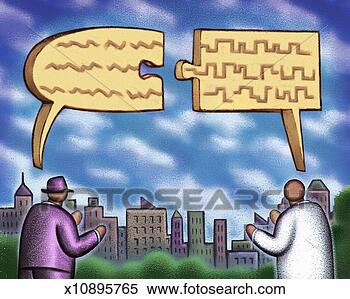 Stock Illustration - men sharing information. 
fotosearch - search 
clipart, illustration, 
drawings and vector 
eps graphics images