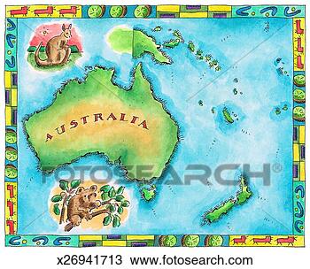 Drawing - map of australia. 
fotosearch - search 
clipart, illustration, 
drawings and vector 
eps graphics images
