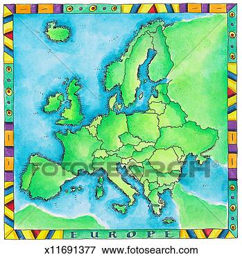 Stock Illustration - map of europe. 
fotosearch - search 
clipart, illustration, 
drawings and vector 
eps graphics images